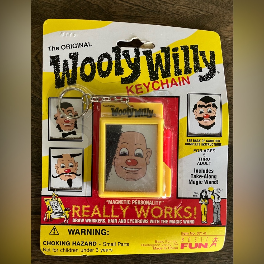Vintage Original WOOLY WILLY Toy Keychain from Basic Fun NEW in SEALED Package
